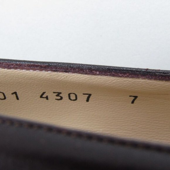 Gucci High Heels Womens Size 7B Brown Leather Square Closed Toe Block Heel - Picture 3 of 8